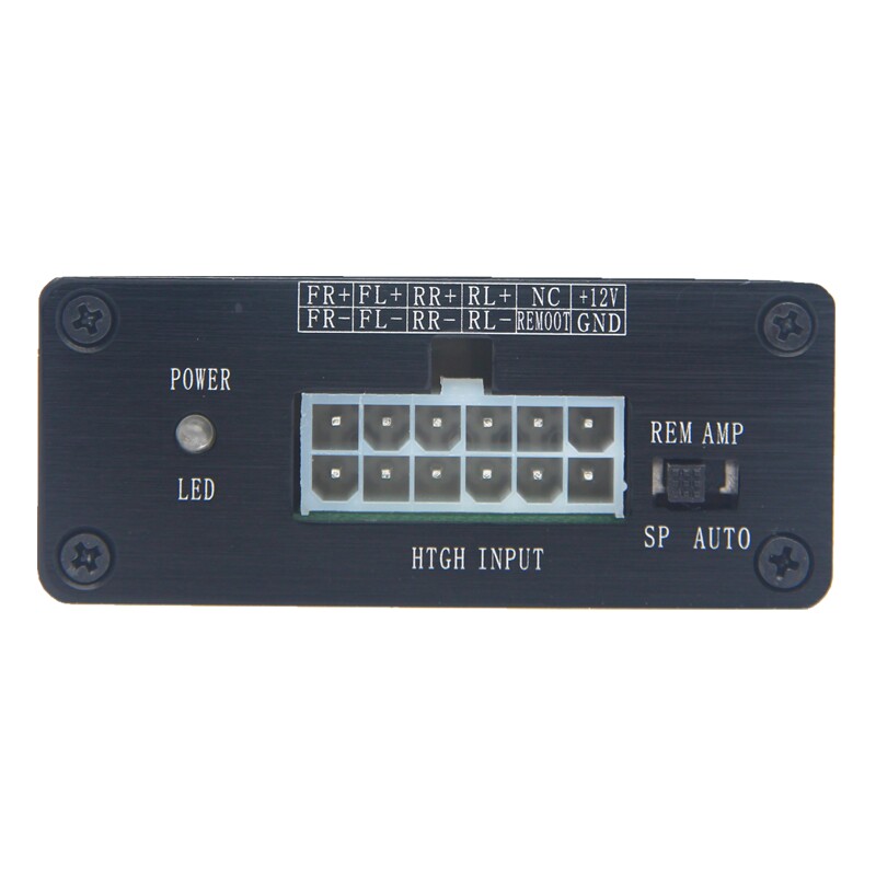 汽车音响低音炮功放四进s四出4路有源高转低音频转换器高频转低频