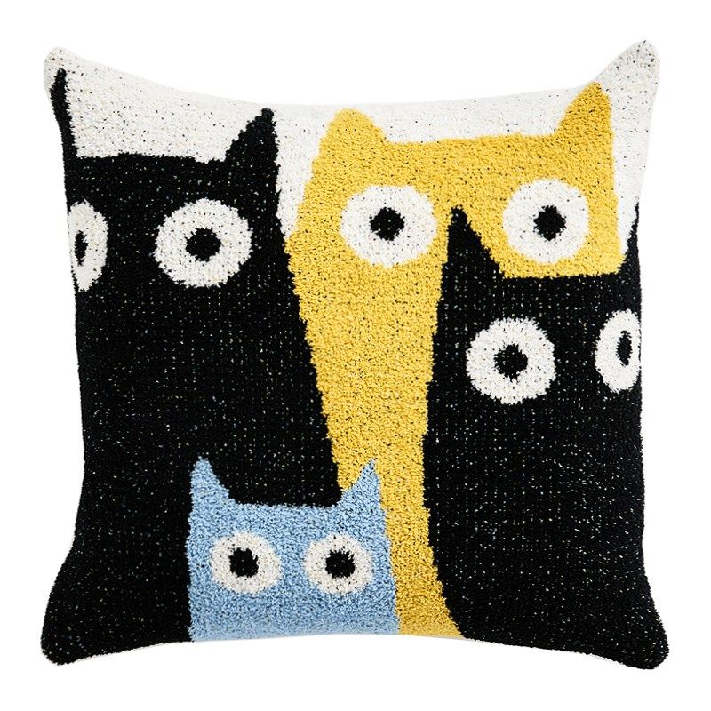 可爱猫咪卡通针织沙发抱枕含芯客厅儿童房动O物大抱枕套床头靠垫,居家布艺,靠垫/抱枕,淘宝优惠券,粉丝福利购,淘宝优惠卷