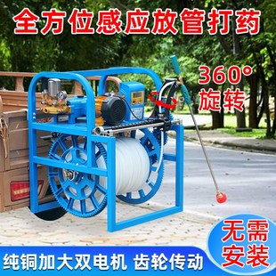 电动打药机高压农用新式 48V60V72V全自动N收放管农田果园打药神器