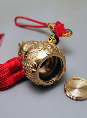 百草铜葫芦六字真言铜葫芦挂件二黑健K康中式家居挂饰大小号
