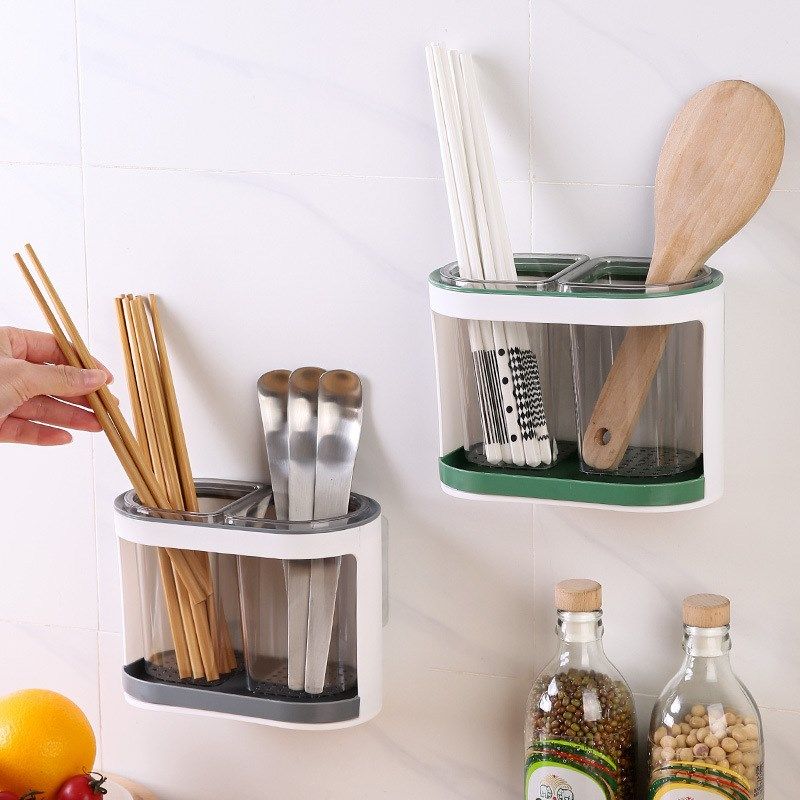 新款多功能家用筷子笼可沥水壁y挂刀叉筷子收纳盒厨房高颜值筷子,餐饮具,筷子盒,淘宝优惠券,粉丝福利购,淘宝优惠卷