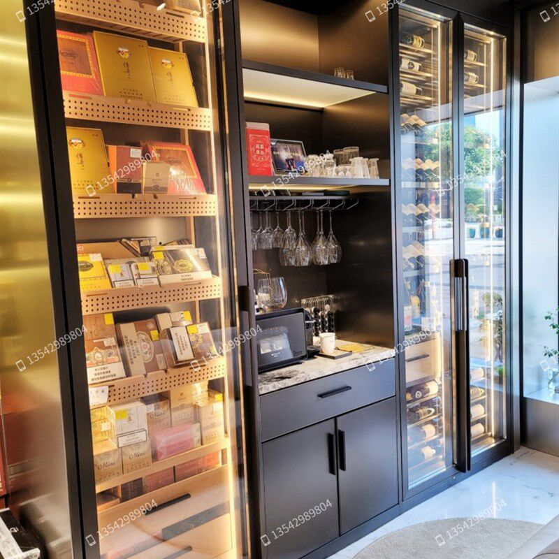 不锈钢酒柜欧式家用红酒柜酒吧展示柜餐厅别墅红酒架Z恒温柜订制