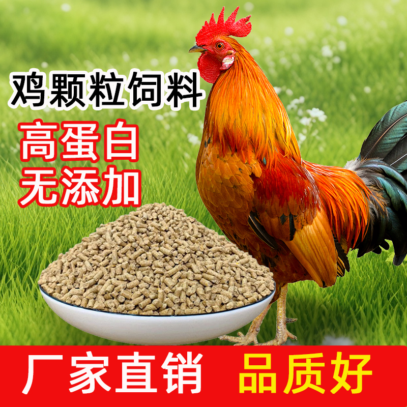 鸡饲料五谷杂粮颗粒料蛋鸡肉鸡