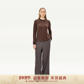 GOLDEN 202492 打底衫 BARRY25秋新款 休闲云柔感羊毛蚕丝圆领美式