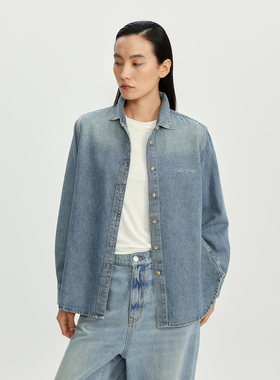 GOLDEN BARRY26春新款休闲日常气质百搭渐变100棉牛仔衬衫212670