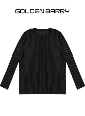 GOLDEN BARRY金和百瑞2025年春季柔软透气微透圆领针织上衣246356