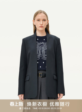 GOLDEN BARRY25秋新款“暗星巡游”极简廓形高智感无领西装101177