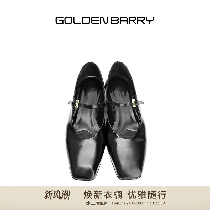 25年早春法式通勤方头玛丽珍女鞋