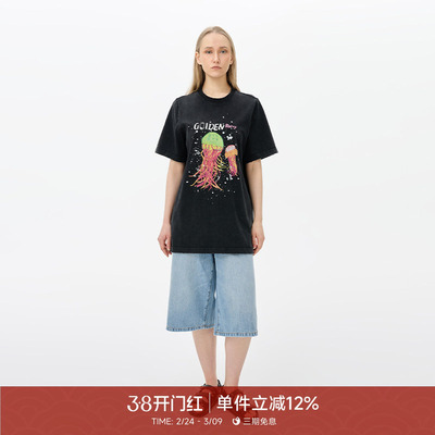 100棉正肩短袖女士t恤夏季上衣