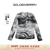 GOLDEN BARRY金和百瑞25夏时髦晕染轻薄舒适皮肤衣打底T恤204015