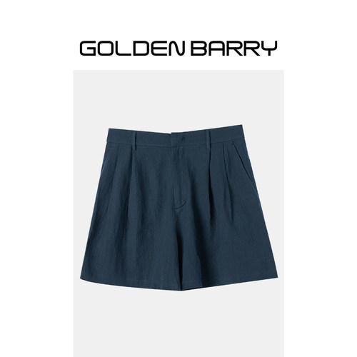 GOLDENBARRY亚麻百慕大短裤