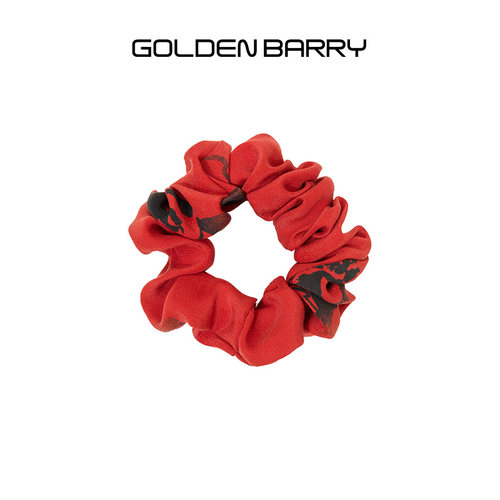 【100桑蚕丝】GOLDEN BARRY春夏复古缎面真丝头花发圈女635000
