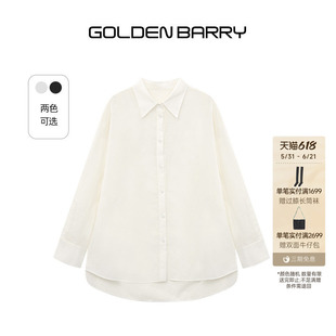 【空气衬衫】GOLDEN BARRY金和百瑞25夏简约透感100棉衬衫212618