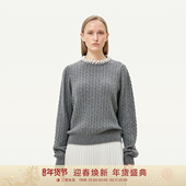 气质淑女风钉珠毛衣243128 BARRY25冬经典 100山羊绒 GOLDEN