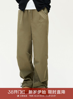 GOLDEN BARRY春宽松松弛美式休闲气质百搭100棉工装裤554013