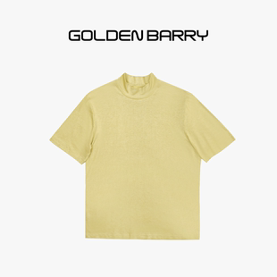 短袖 T恤201875 BARRY金和百瑞2024夏清涼醋酸半高領(lǐng)打底衫 GOLDEN