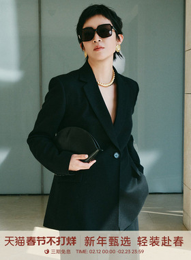 【都市经典】GOLDEN BARRY金和百瑞春高级感修身西装外套100147