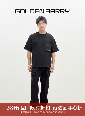 GOLDEN BARRY秋季经典基础百搭气质休闲男装舒适棉短袖201898