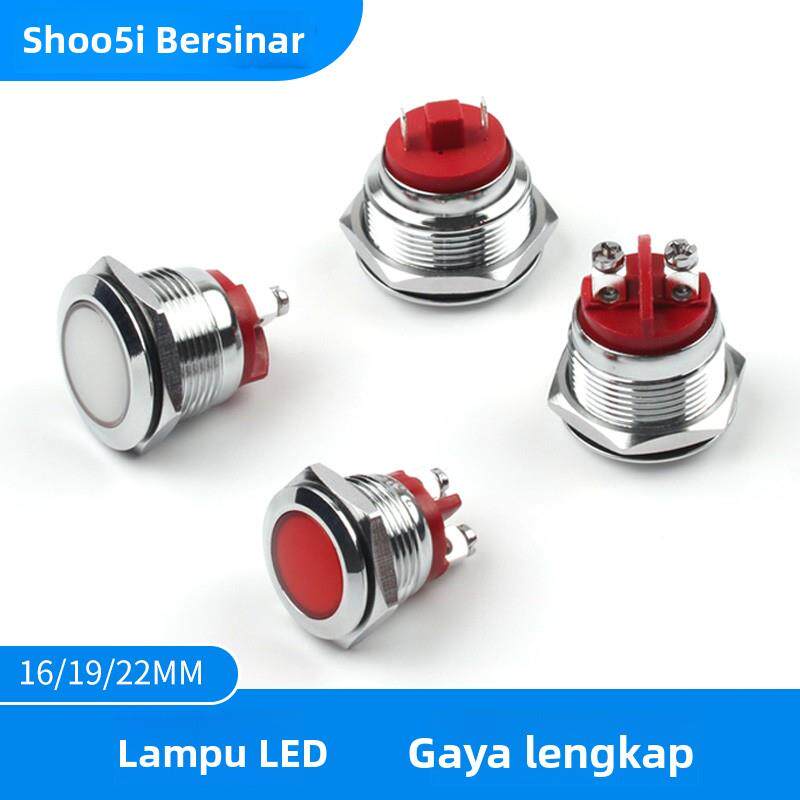 16mm金属指示灯19/22mm螺丝脚焊接脚LED电源信号工作灯6V24V220V