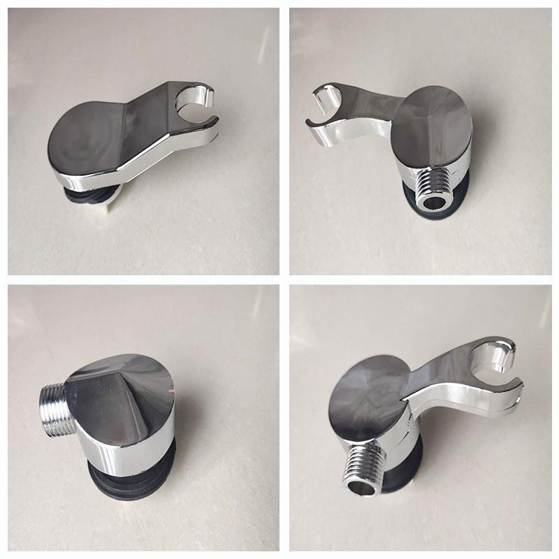 洗头床配件花洒喷头支架叉子固定座转换器底座4分明装ABS塑料电镀