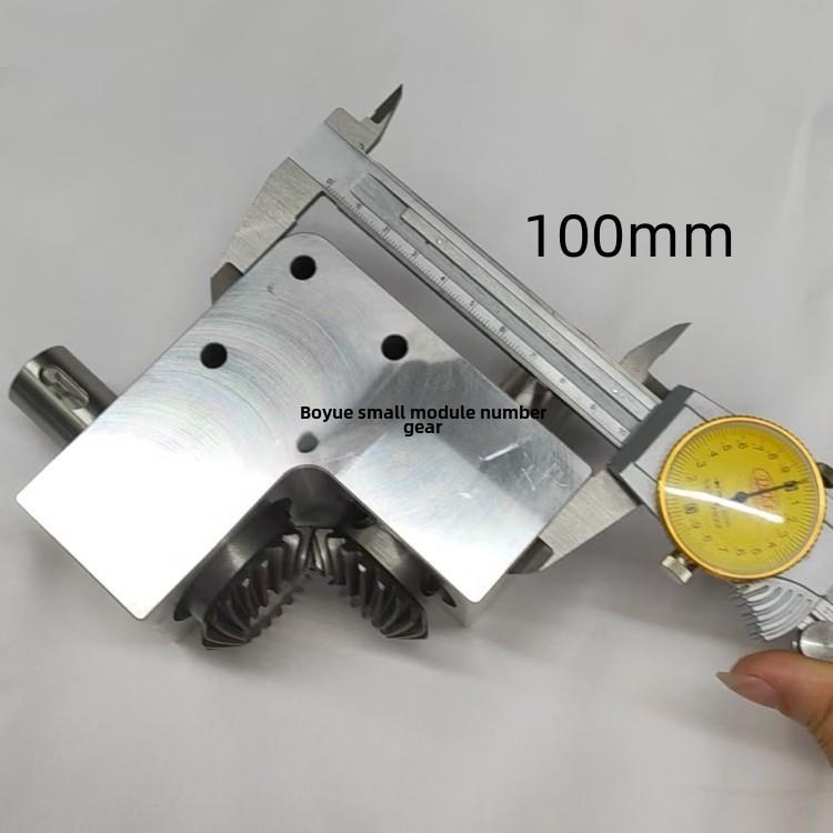 90度换向转角器减速比1:1轴径20mm带键小型直角传动螺旋伞齿轮箱