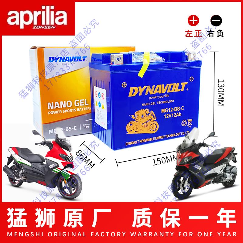 阿普利亚SRMAX250 SRMAX300 SR300 台风SR150ie比亚乔X7原厂电瓶