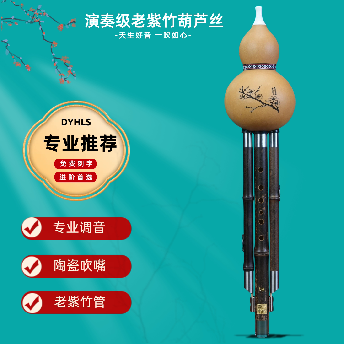 速发云南东云葫芦丝专卖初学演奏可拆老紫竹降调/C调/小d/F/