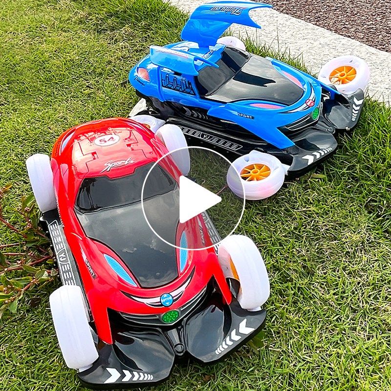 速发儿童智男开发1动特技旋转变形车玩具灯光音乐电一-6岁力孩礼