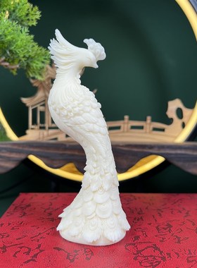 速发果孔雀摆件百彩归来开景家居入厅客户玄关装饰鱼缸造屏沉茶宠