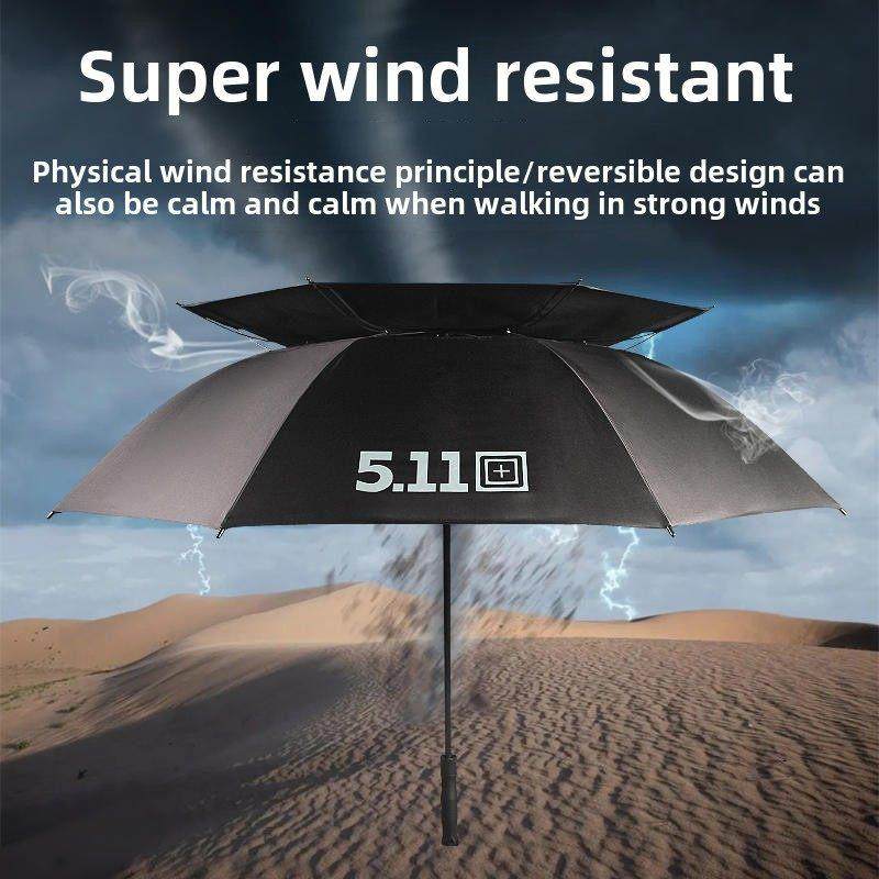 黑胶遮阳防晒511超大直柄高尔夫雨伞长柄加固抗暴雨专用户外抗风