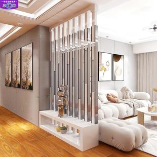 烤漆屏风隔断客厅实木现代简约时尚 饰柜 入户玄关装 饰柜餐厅栅栏装