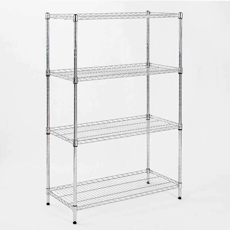 家用收纳整理置物架落地金属货架厨房阳台客厅杂物架多层网格花架