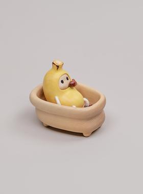 北美硬枫实木桌面珠宝收纳托盘迷你小浴缸桌面杂项收纳盒小饰品