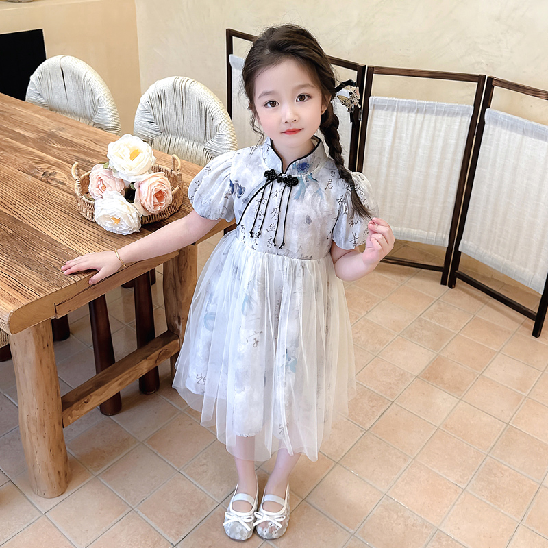 女童设计感连衣裙夏女孩新品舒服搭配高端甜美小众公主裙夏潮儿童