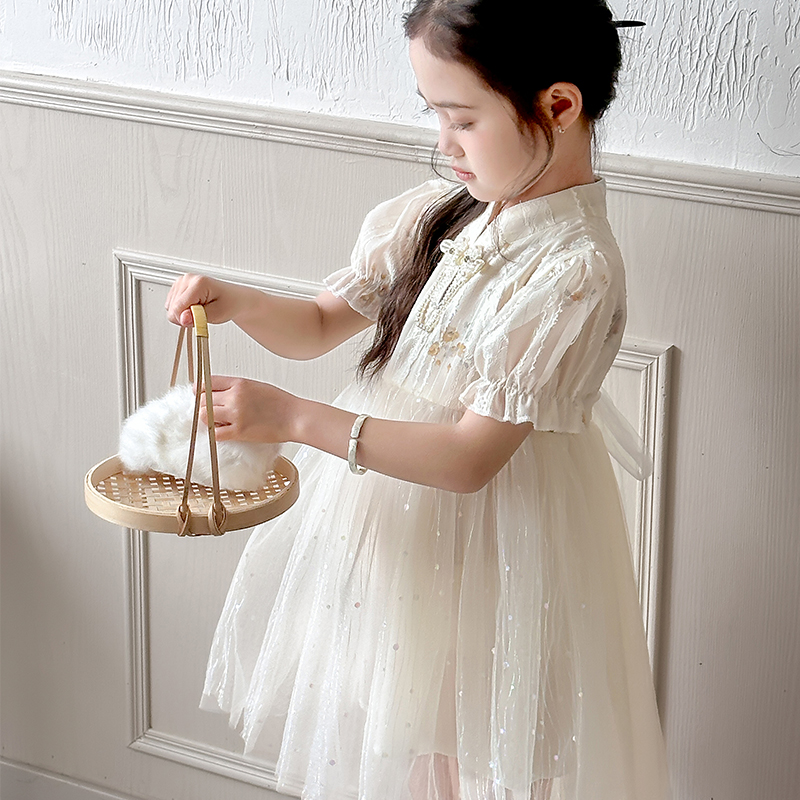 大童洋气连衣裙舒适时尚仙气中长款女生服饰2025公主裙小众高级感