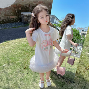 女童连衣裙夏百搭夏新小众新款 夏天新品 超美舒服高端流行甜美夏季