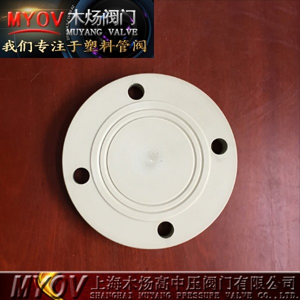 PPH法兰盲板塑料盲法兰PP-H全塑耐腐蚀化工用实心法兰法兰管堵