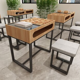 实木围棋桌飘窗组合象棋桌两用棋盘棋社套装小学小茶台喝茶制日式