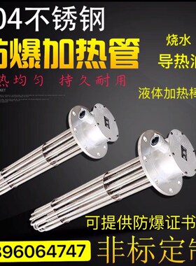 防爆法兰加热管封闭空气电热管工业大功率导油380v30kw隔爆加热棒
