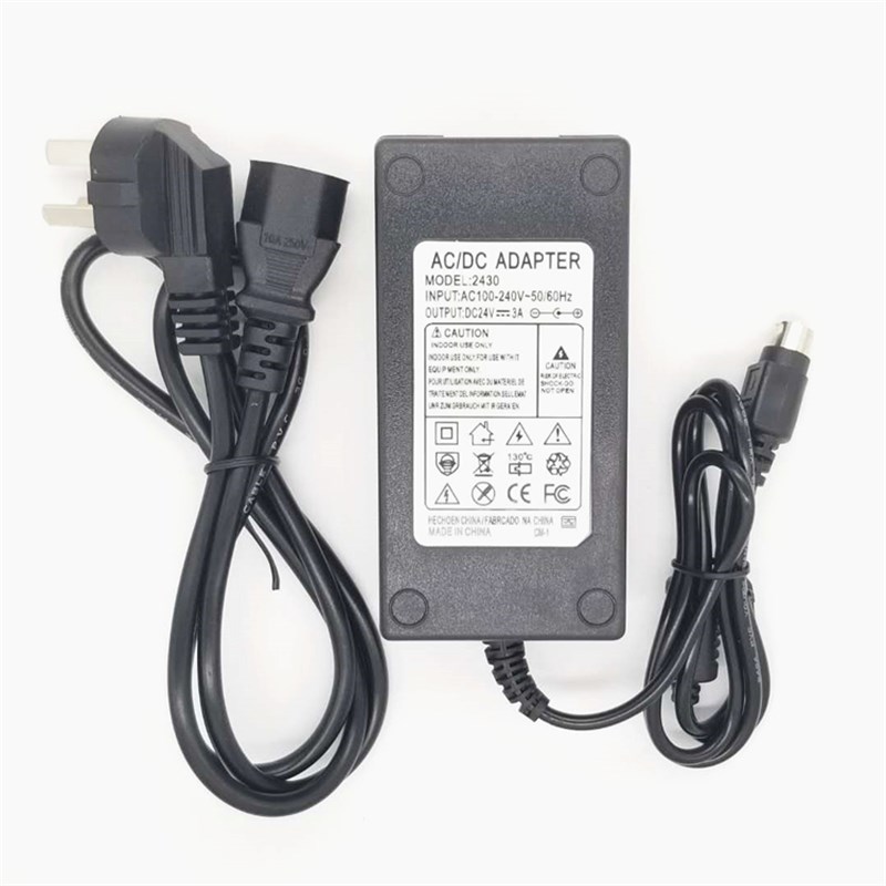 二维火 ZM-POS88VE 打印机电源线 电源适配器DC24V2A 3A 三针接口