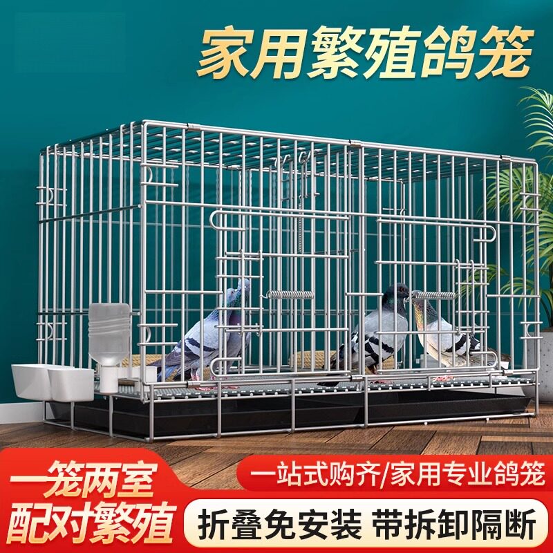 鸽子笼家用养殖笼鸽子配对笼大号鸽子笼家用带隔断繁殖养殖鸽笼子