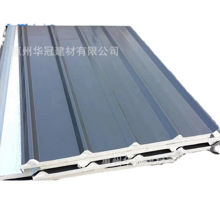 彩钢泡沫瓦建筑阳光房专用灰色840型号防水泡沫板隔热瓦