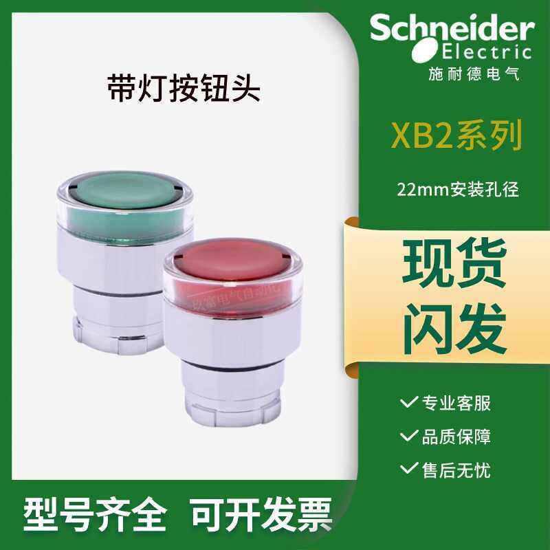 带灯按钮头部施耐德自复位5色选