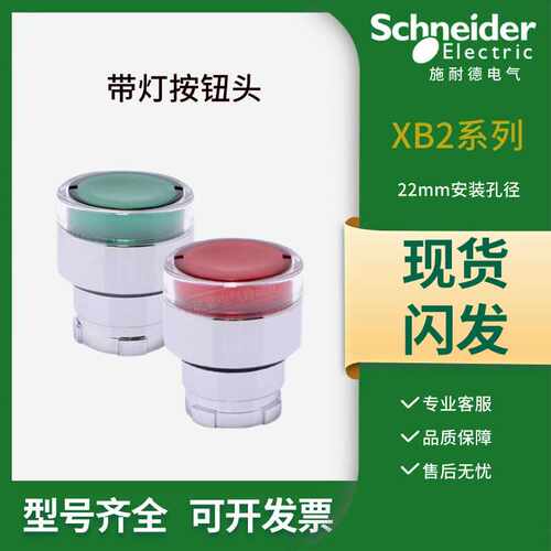 带灯按钮头部施耐德自复位5色选