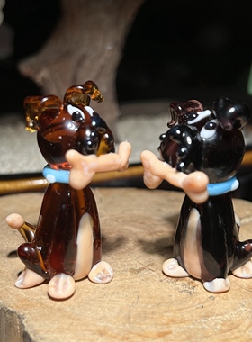 淄博陶瓷琉璃大观园琉璃摆件驴气球狗大鹅小鸡阿凡提驴圣诞树鸳鸯