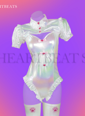 HeartBeats[守护猫娘]情趣睡衣cosplay镂空蝴蝶结纯欲性感连体衣