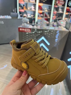 泰兰尼斯儿童平衡车鞋冬款男童318平衡车鞋儿童加绒保暖跑步鞋子