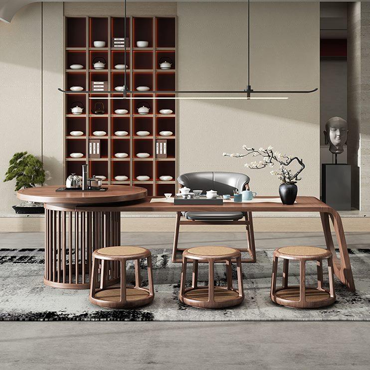 茶茶室家具实木喝茶禅意新中式茶桌椅组合功夫办公室桌泡茶台空间