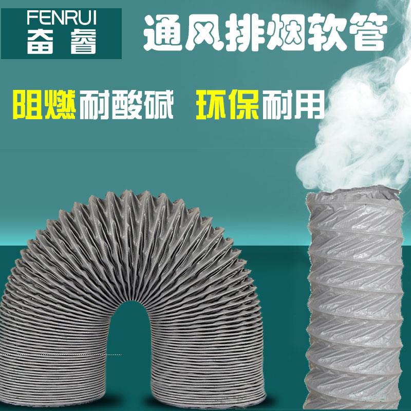 排风管排气导风筒尼龙布耐高温管烟软管通风管钢丝伸缩软管400MM - 封面