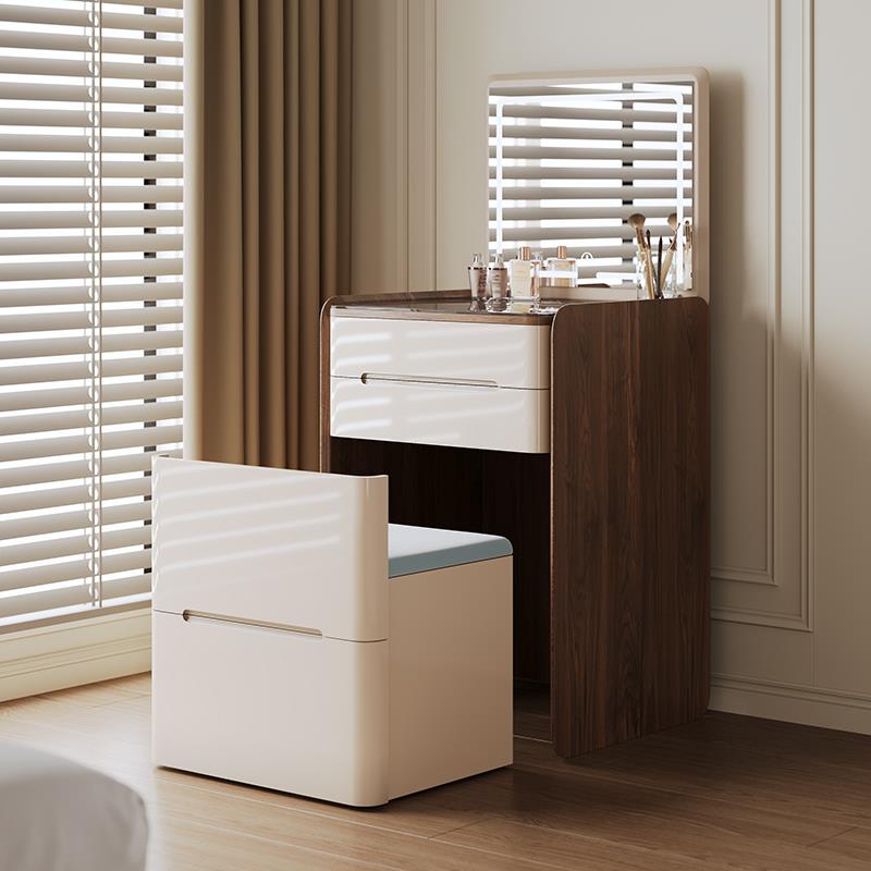 梳妆台小型50cm收纳柜一体卧室迷你翻盖化妆桌床头柜2025新款斗柜